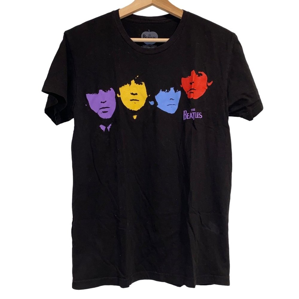 The Beatles Short Sleeve Black Tee Shirt Cotton Size Small Womens Music Retro